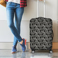 Metal Chainmail Pattern Print Luggage Cover