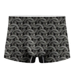 Metal Chainmail Pattern Print Men's Boxer Briefs