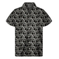 Metal Chainmail Pattern Print Men's Short Sleeve Shirt