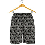 Metal Chainmail Pattern Print Men's Shorts
