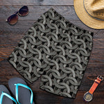 Metal Chainmail Pattern Print Men's Shorts