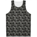 Metal Chainmail Pattern Print Men's Tank Top