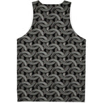 Metal Chainmail Pattern Print Men's Tank Top