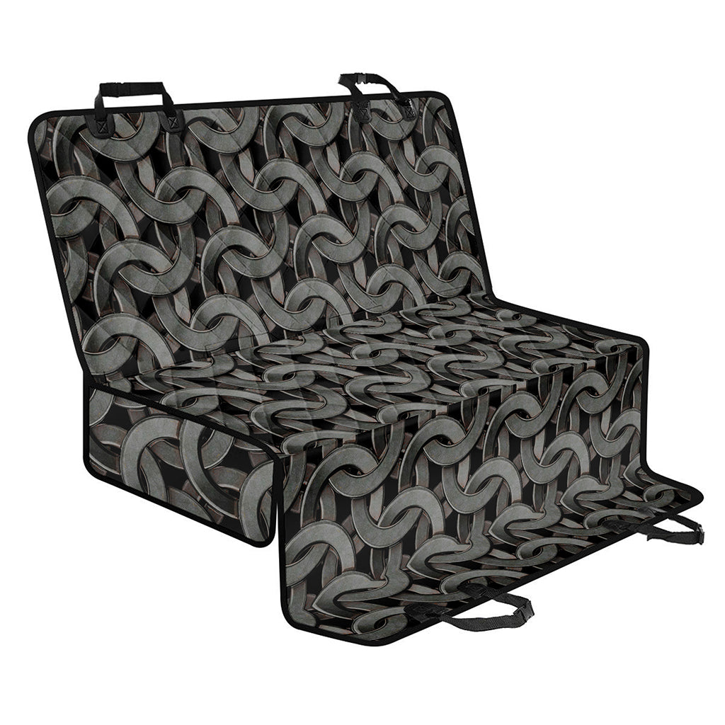 Metal Chainmail Pattern Print Pet Car Back Seat Cover