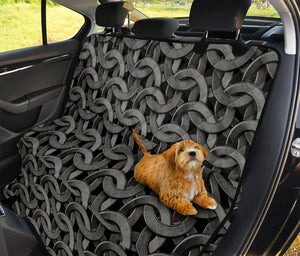 Metal Chainmail Pattern Print Pet Car Back Seat Cover