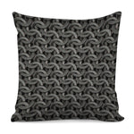 Metal Chainmail Pattern Print Pillow Cover