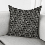 Metal Chainmail Pattern Print Pillow Cover