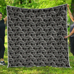 Metal Chainmail Pattern Print Quilt