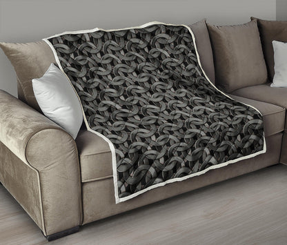 Metal Chainmail Pattern Print Quilt