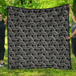 Metal Chainmail Pattern Print Quilt
