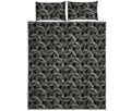 Metal Chainmail Pattern Print Quilt Bed Set