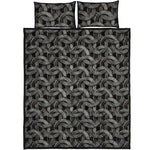 Metal Chainmail Pattern Print Quilt Bed Set