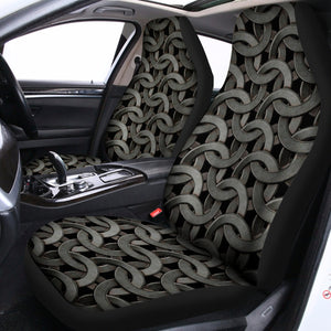 Metal Chainmail Pattern Print Universal Fit Car Seat Covers