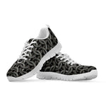 Metal Chainmail Pattern Print White Sneakers