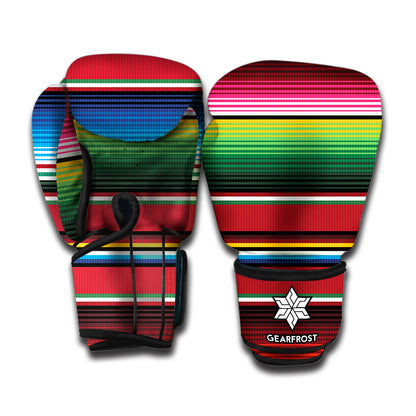 Mexican Serape Blanket Pattern Print Boxing Gloves