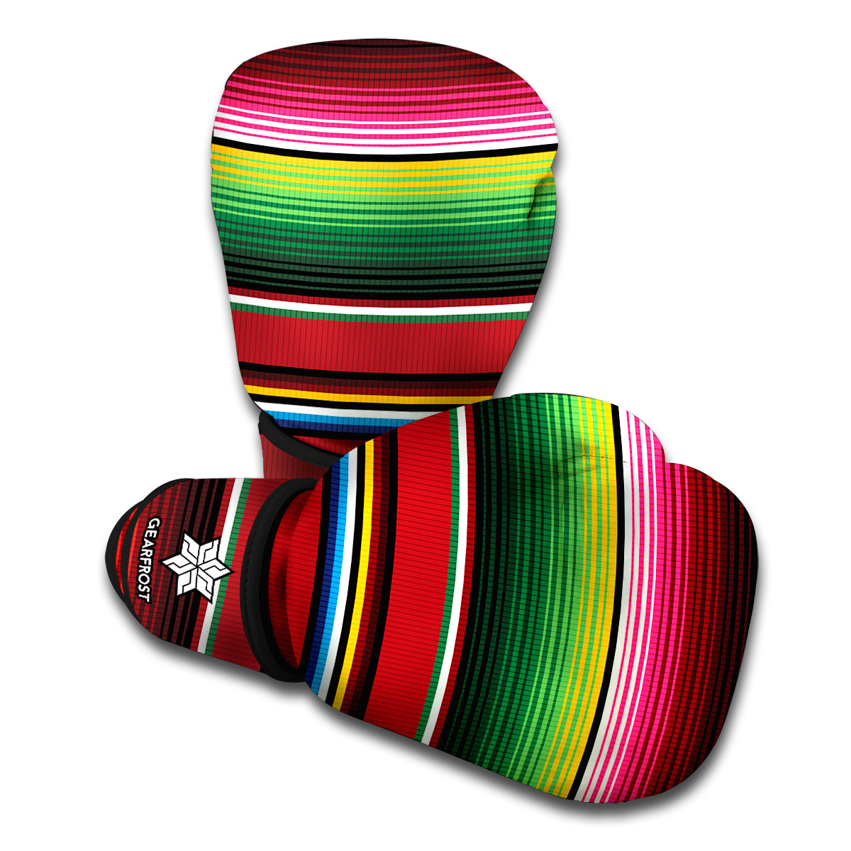Mexican Serape Blanket Pattern Print Boxing Gloves
