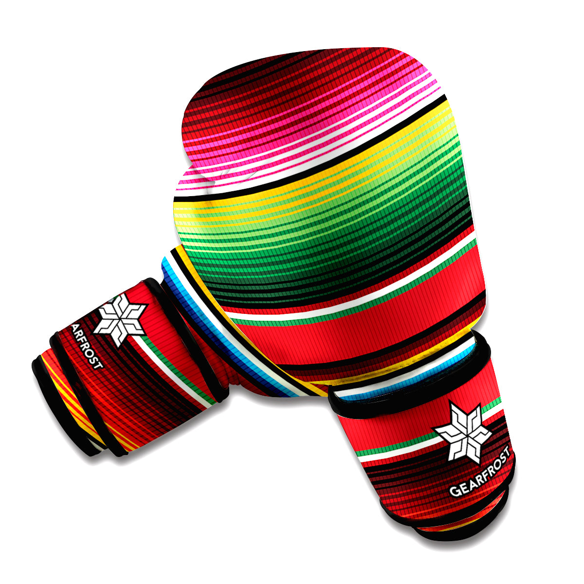 Mexican Serape Blanket Pattern Print Boxing Gloves