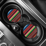 Mexican Serape Blanket Pattern Print Car Coasters