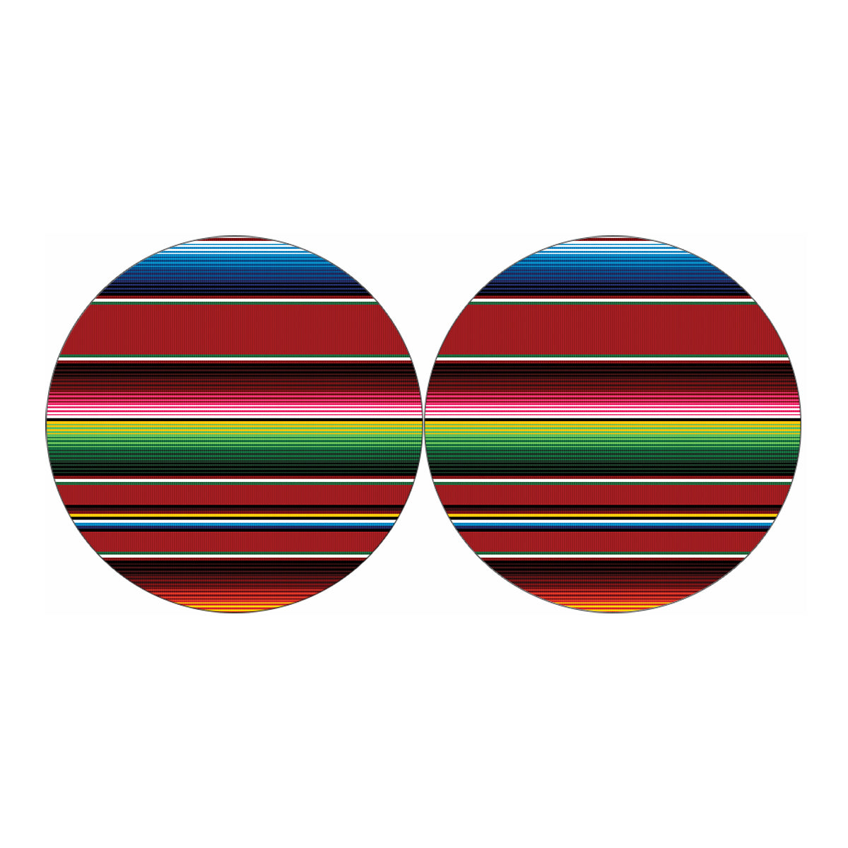 Mexican Serape Blanket Pattern Print Car Coasters