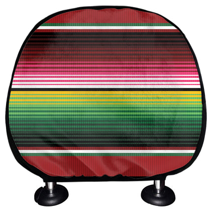 Mexican Serape Blanket Pattern Print Car Headrest Covers