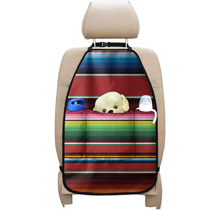 Mexican Serape Blanket Pattern Print Car Seat Organizers