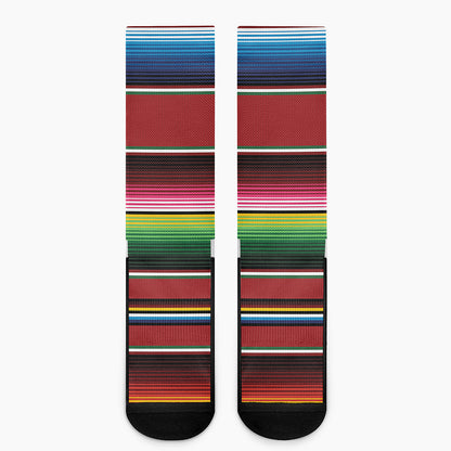 Mexican Serape Blanket Pattern Print Crew Socks