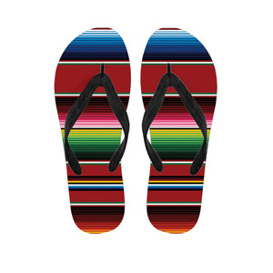 Mexican Serape Blanket Pattern Print Flip Flops