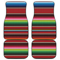 Mexican Serape Blanket Pattern Print Front and Back Car Floor Mats