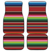 Mexican Serape Blanket Pattern Print Front and Back Car Floor Mats