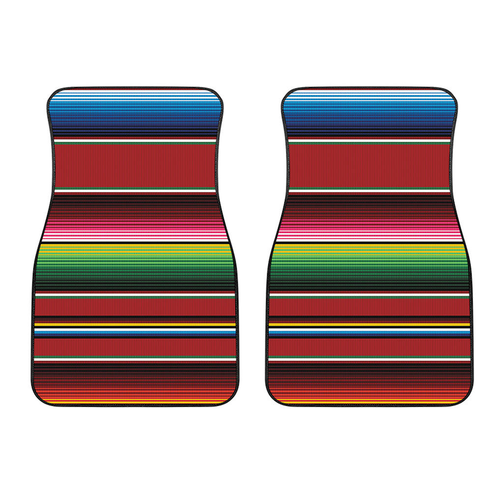 Mexican Serape Blanket Pattern Print Front Car Floor Mats