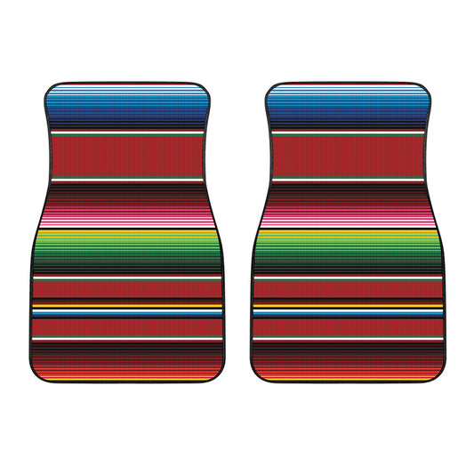 Mexican Serape Blanket Pattern Print Front Car Floor Mats