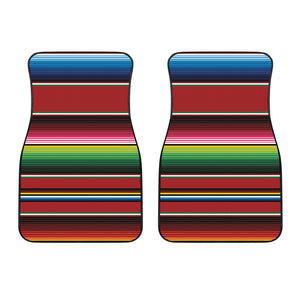 Mexican Serape Blanket Pattern Print Front Car Floor Mats