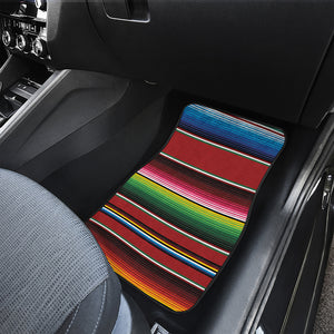 Mexican Serape Blanket Pattern Print Front Car Floor Mats