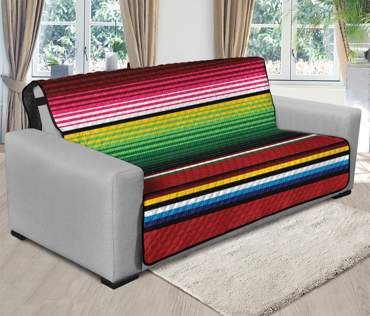 Mexican Serape Blanket Pattern Print Futon Protector