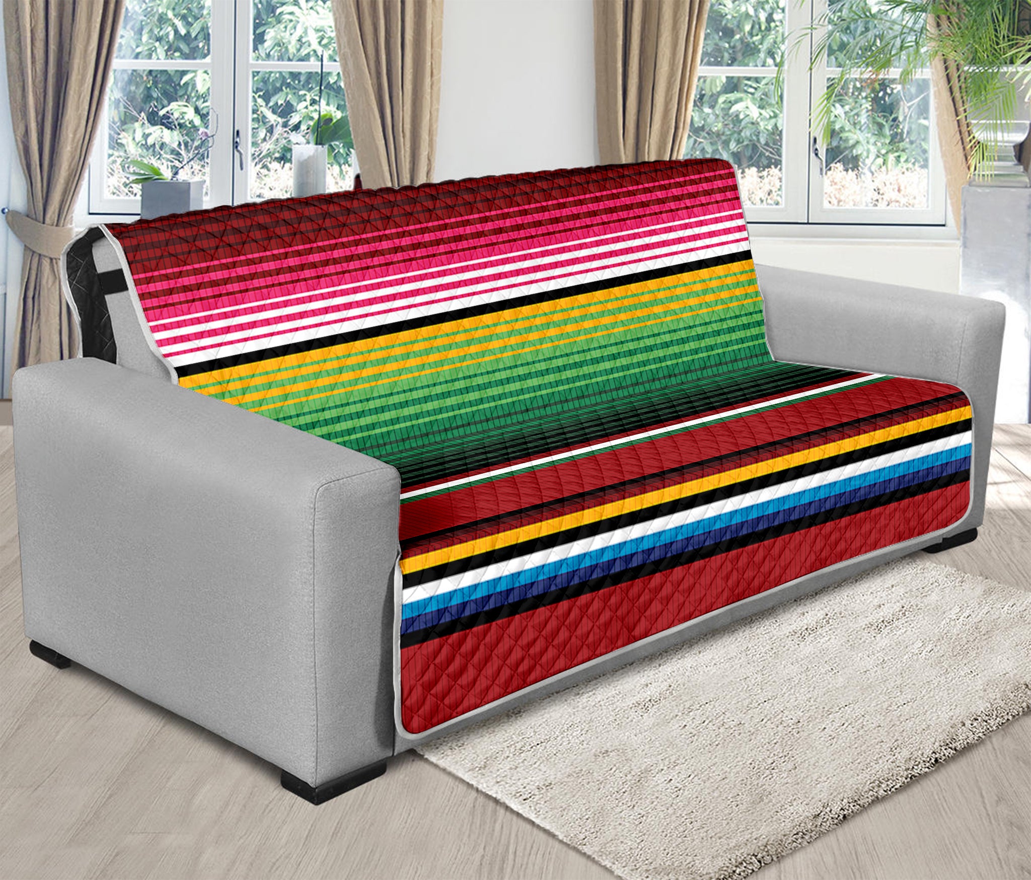 Mexican Serape Blanket Pattern Print Futon Protector