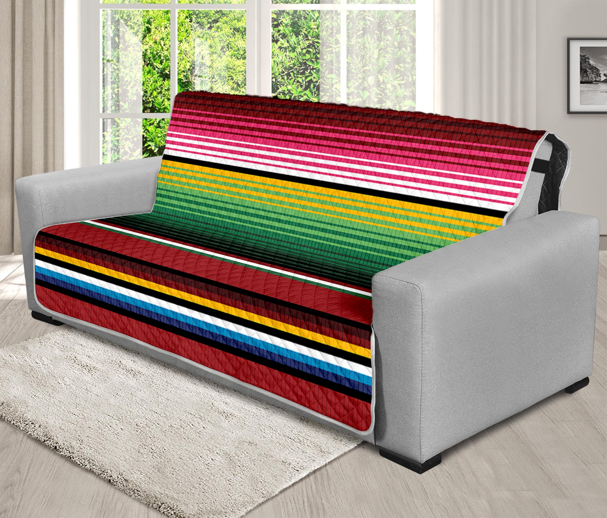 Mexican Serape Blanket Pattern Print Futon Protector