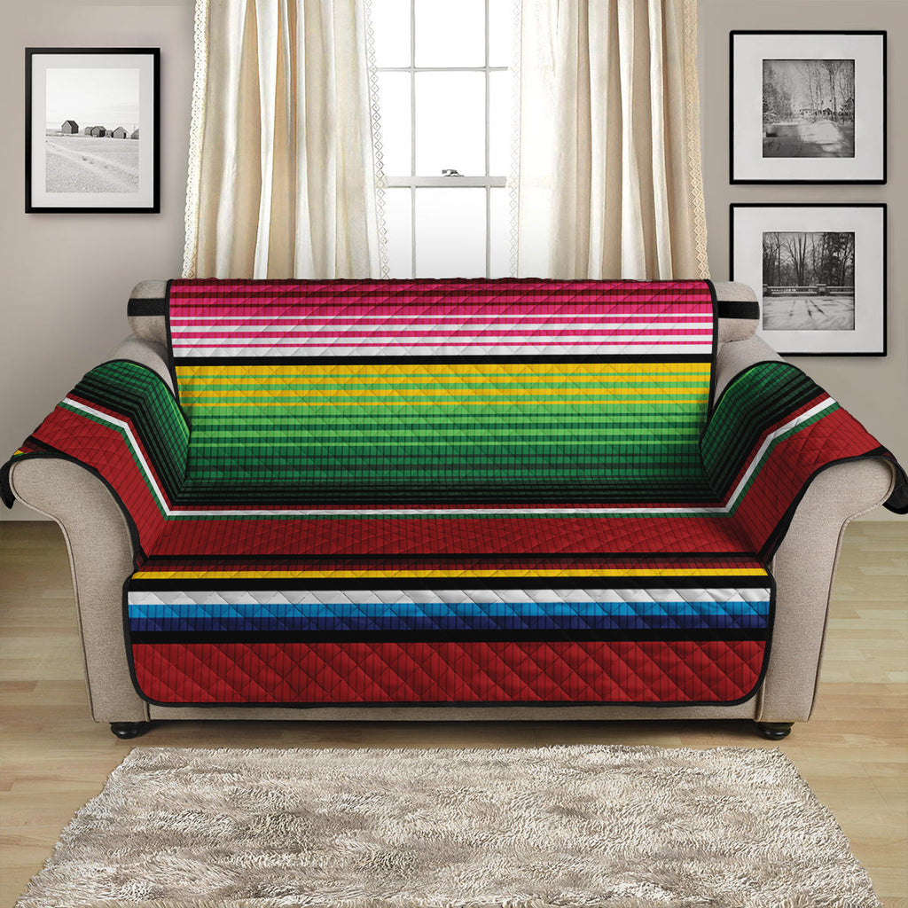 Mexican Serape Blanket Pattern Print Loveseat Protector