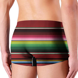 Mexican Serape Blanket Pattern Print Men's Boxer Briefs