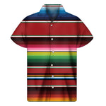 Mexican Serape Blanket Pattern Print Men's Short Sleeve Shirt