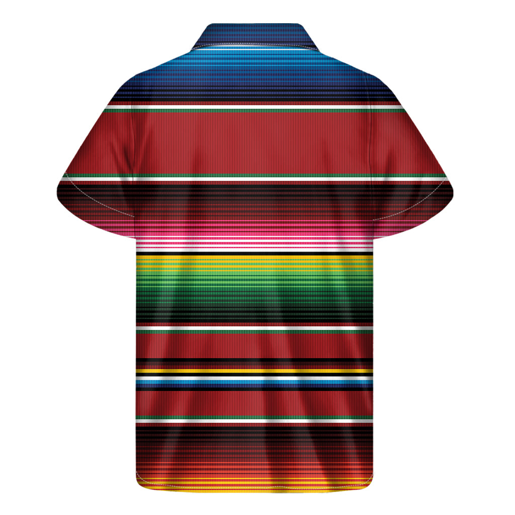 Mexican Serape Blanket Pattern Print Men's Short Sleeve Shirt
