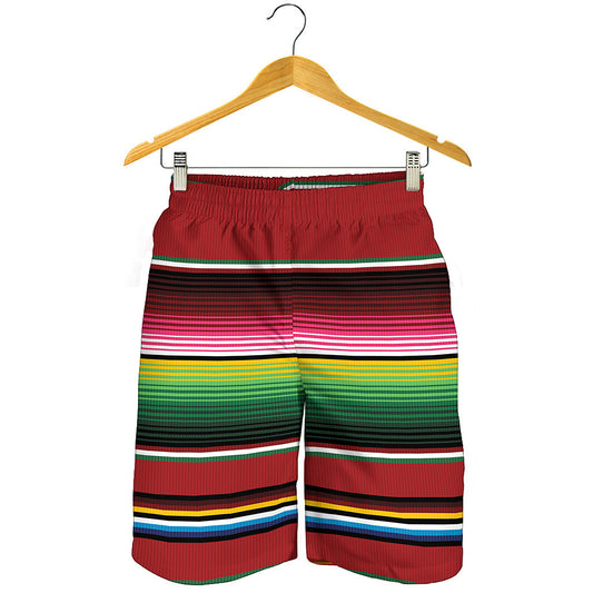 Mexican Serape Blanket Pattern Print Men's Shorts