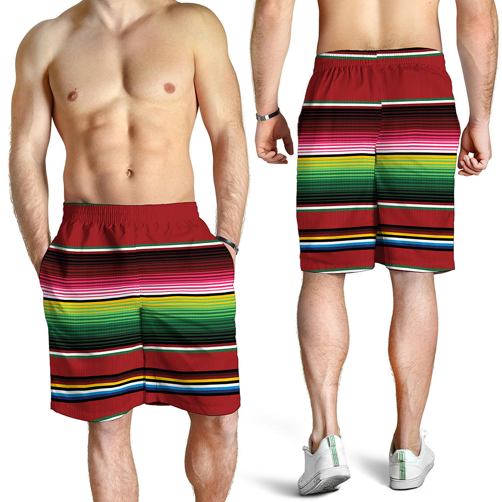 Mexican Serape Blanket Pattern Print Men's Shorts