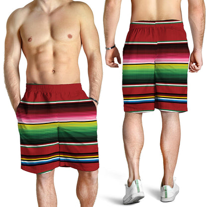 Mexican Serape Blanket Pattern Print Men's Shorts