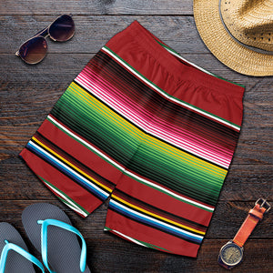 Mexican Serape Blanket Pattern Print Men's Shorts