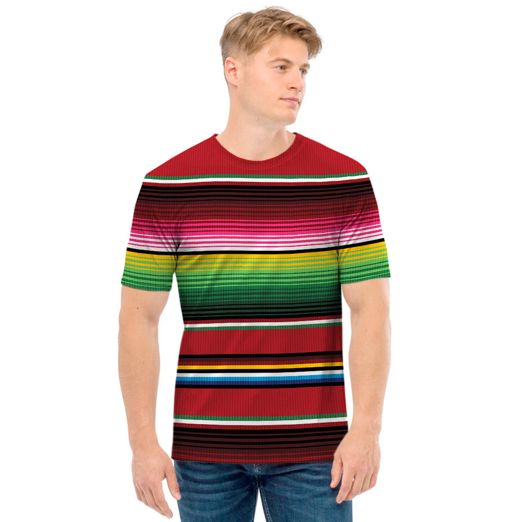 Mexican Serape Blanket Pattern Print Men's T-Shirt