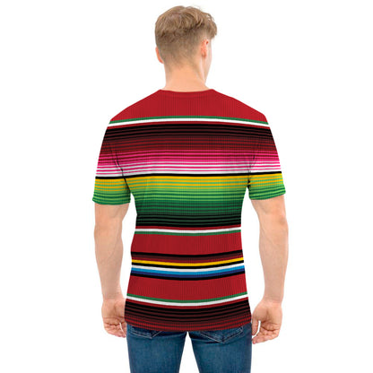 Mexican Serape Blanket Pattern Print Men's T-Shirt