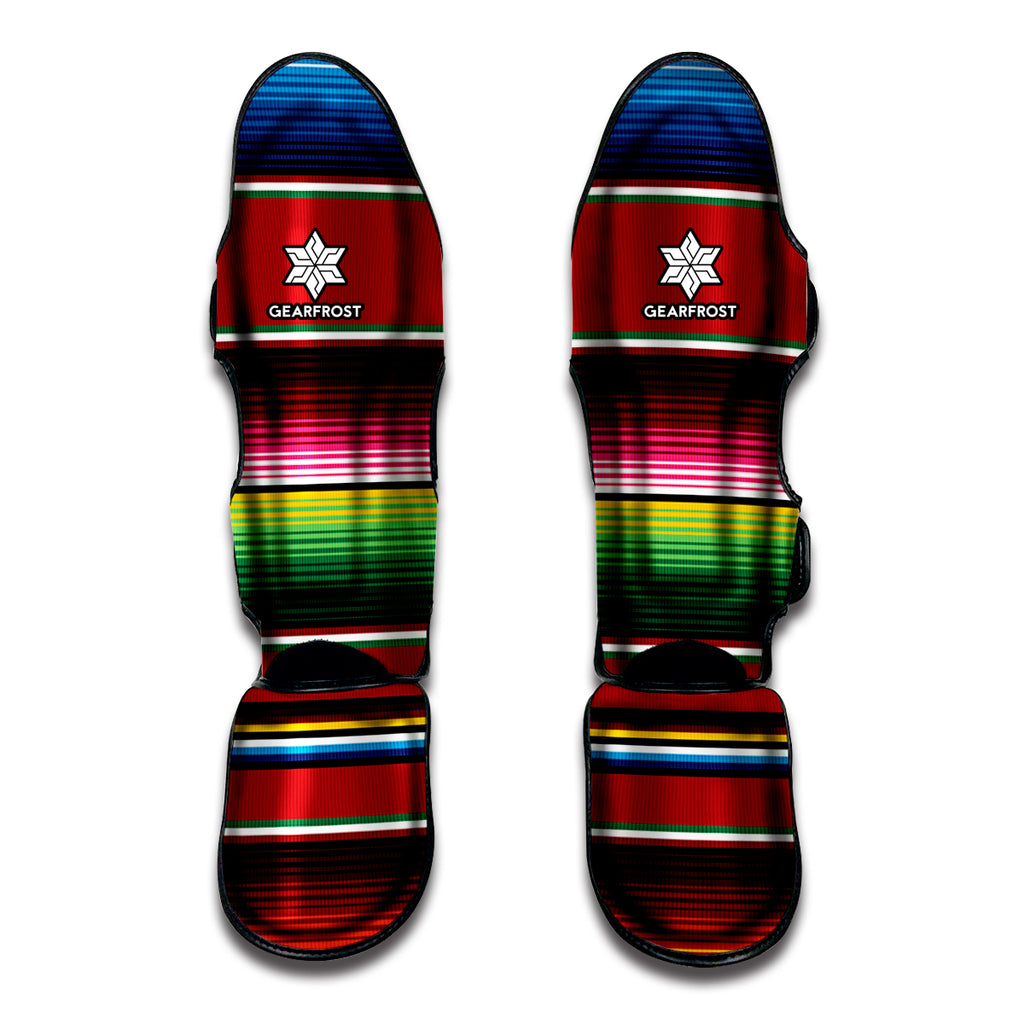 Mexican Serape Blanket Pattern Print Muay Thai Shin Guard