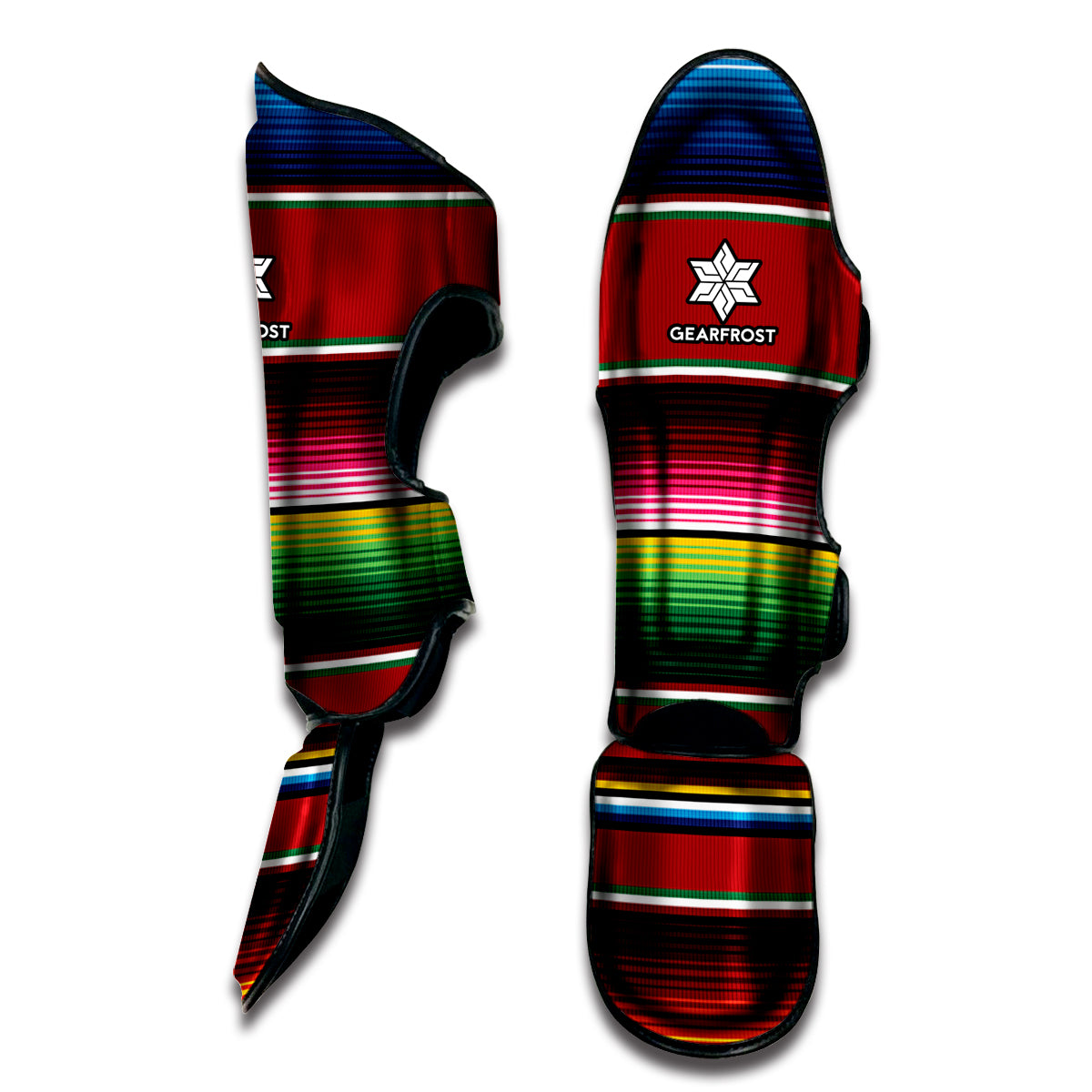 Mexican Serape Blanket Pattern Print Muay Thai Shin Guard