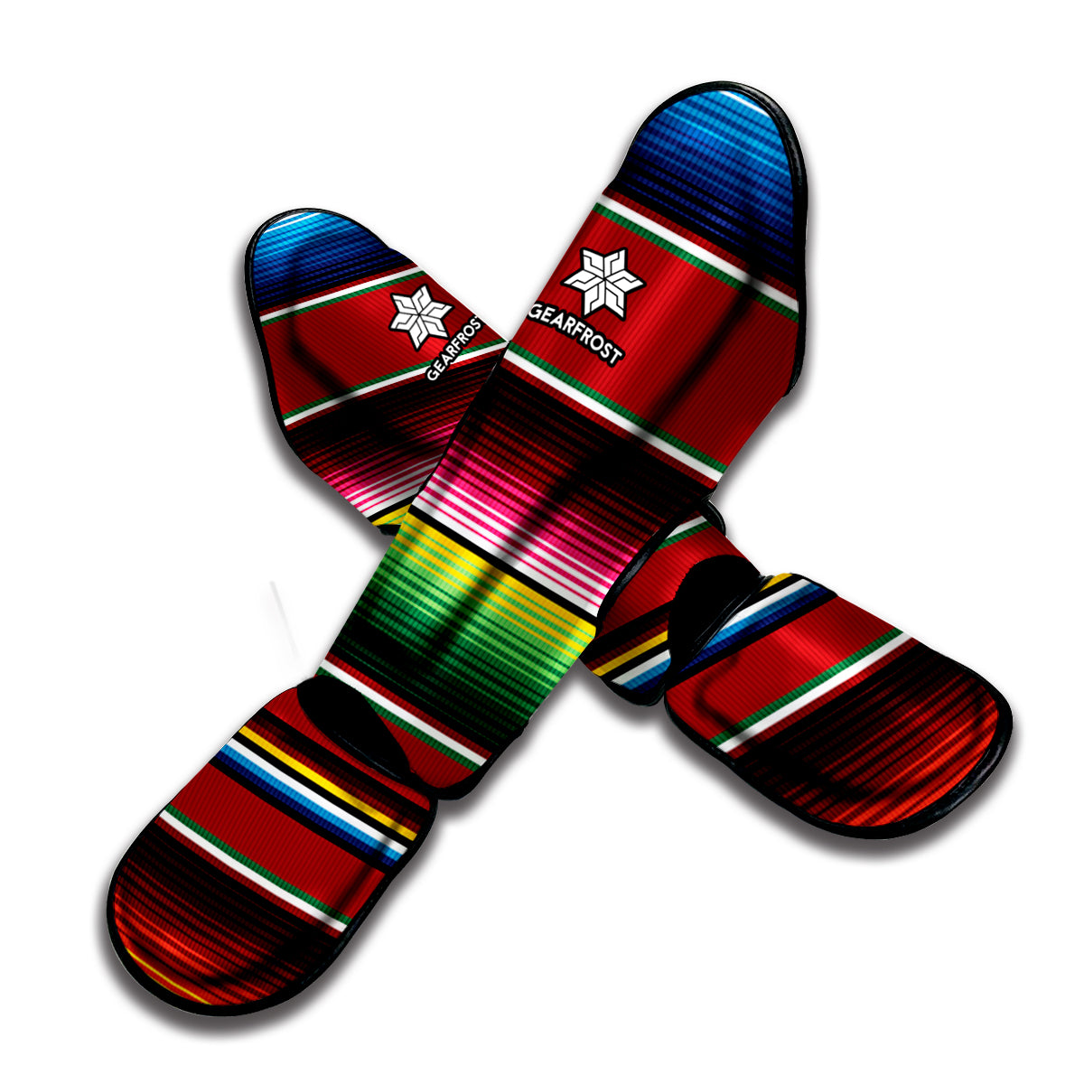 Mexican Serape Blanket Pattern Print Muay Thai Shin Guard