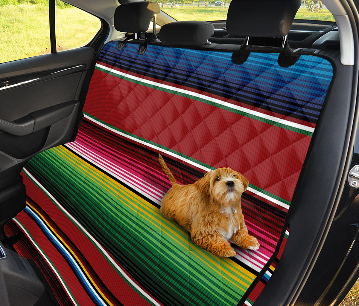 Mexican Serape Blanket Pattern Print Pet Car Back Seat Cover